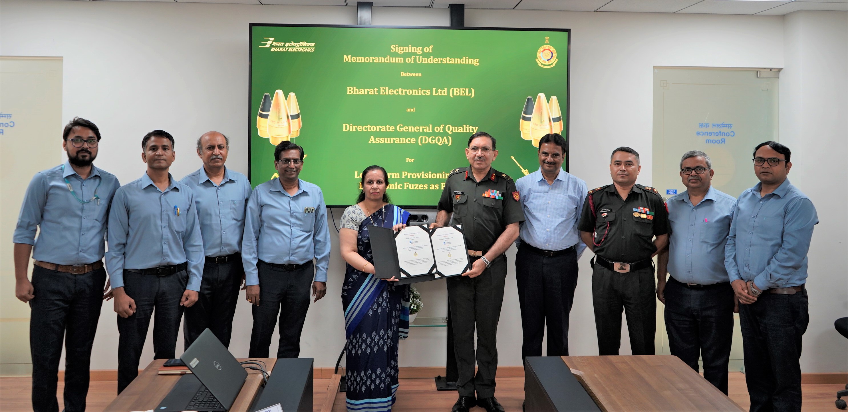 BEL , DGQA signed MoU for Electronic Fuzes as PSCs